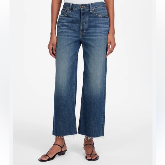 Madewell Low-Slung Baggy Crop Jeans 26 100% Cotton - Picture 2 of 15